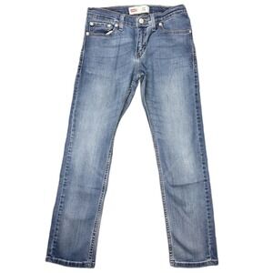 Levi's 511 Slim Straight Jeans Boys Size 14 W27 L27 Adjustable Waist Blue Denim
